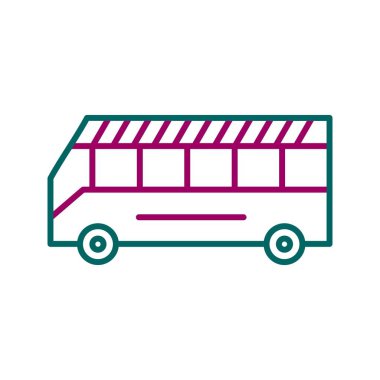 Eşsiz okul yolu çizgisi vektör simgesi