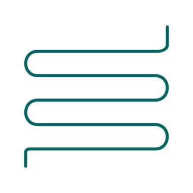 Eşsiz Alt Kat Isıtma Hattı Vektör Simgesi