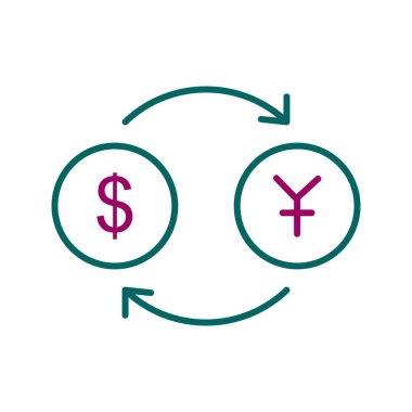 Yen Satır Vektörü Simgesine Eşsiz Dolar