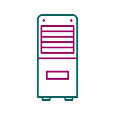 Benzersiz Mobil Klima Satır Vektörü Simgesi