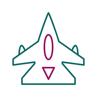 Eşsiz Savaşçı Jet Vektör Hattı Simgesi