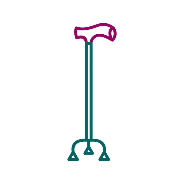 Unique Walking Stick Line Vector Icon — Stock Vector