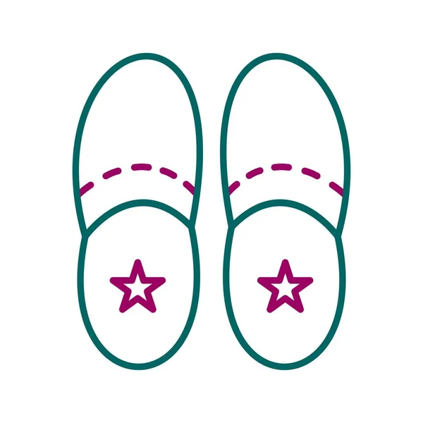 Унікальна Лінія Slippers Vector Icon — стоковий вектор