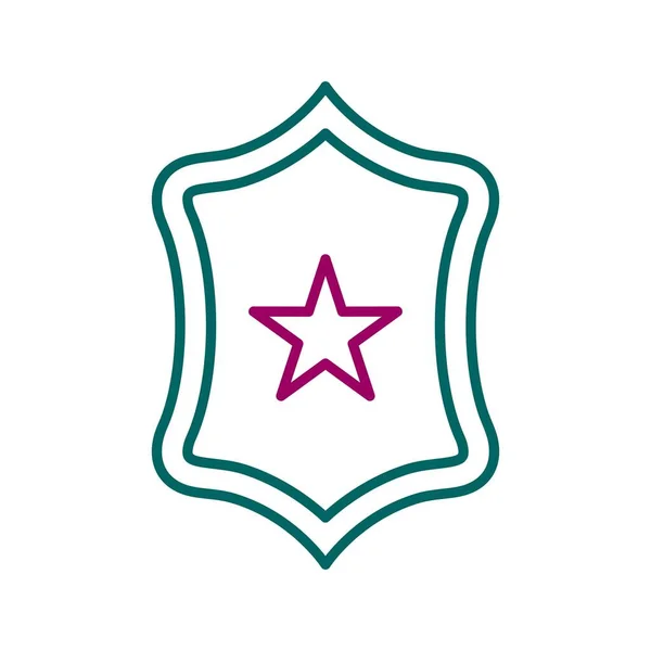 Einzigartiges Badge Line Vector Icon — Stockvektor