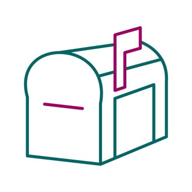 Eşsiz Posta Kutusu Satır Vektörü Simgesi