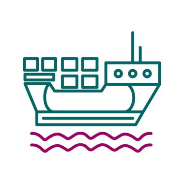 Eşsiz Sevkiyat Vektör Satır Simgesi