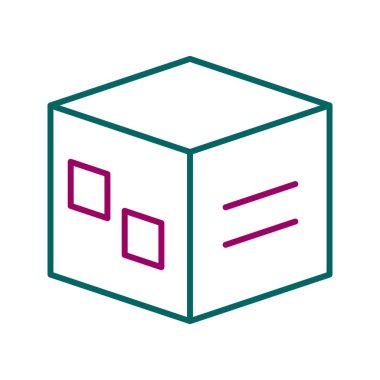 Eşsiz Paketleme Satır Vektörü Simgesi