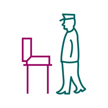 Eşsiz Muhafız Dosya Satır Vektörü Simgesini Denetliyor