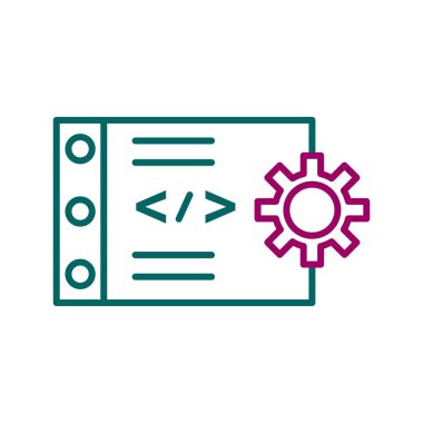 Eşsiz Geliştirme Satırı Vektör Simgesi