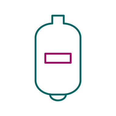 Benzersiz Genişleme Tankı Çizgi Vektörü Simgesi