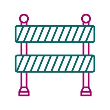 Eşsiz Barikat Satır Vektörü Simgesi