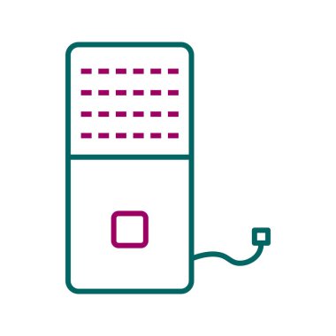 Eşsiz Elektrikli Fırın Çizgi Vektörü Simgesi