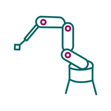 Benzersiz Endüstriyel Robot Çizgisi Vektör Simgesi