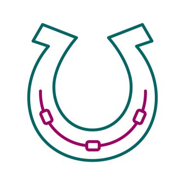 Eşsiz At Nal Çizgisi Vektör Simgesi