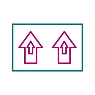 Eşsiz Yukarı Vector Satır Simgesi