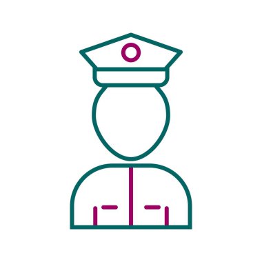 Eşsiz Havalimanı Güvenlik Hattı Vektör Simgesi