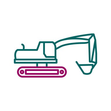 Eşsiz Kazıcı Satır Vektörü Simgesi