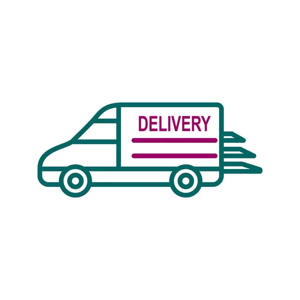 Unique Fast Delivery Vector Line Icon — Stock Vector