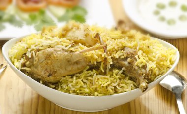 Lezzetli tavuk Biryani
