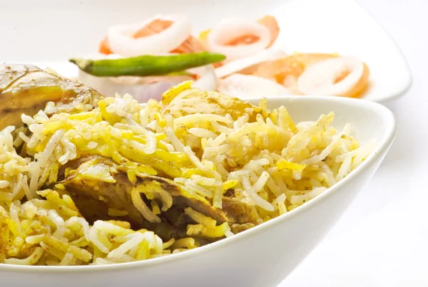 Leckere Huhn biryani — Stockfoto