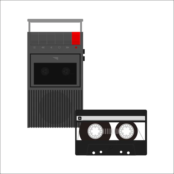 Grabadora de cassette vectorial — Vector de stock