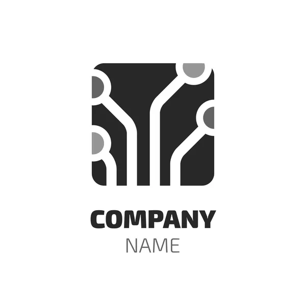 Plantilla logo tecnología — Vector de stock