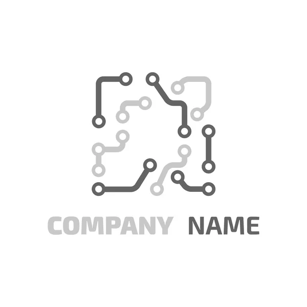 Plantilla logo tecnología — Vector de stock