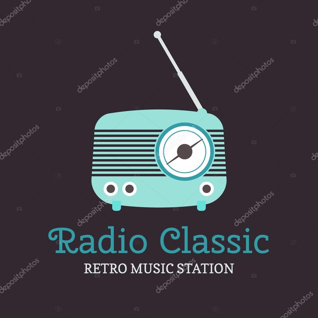 Radio station logo template.