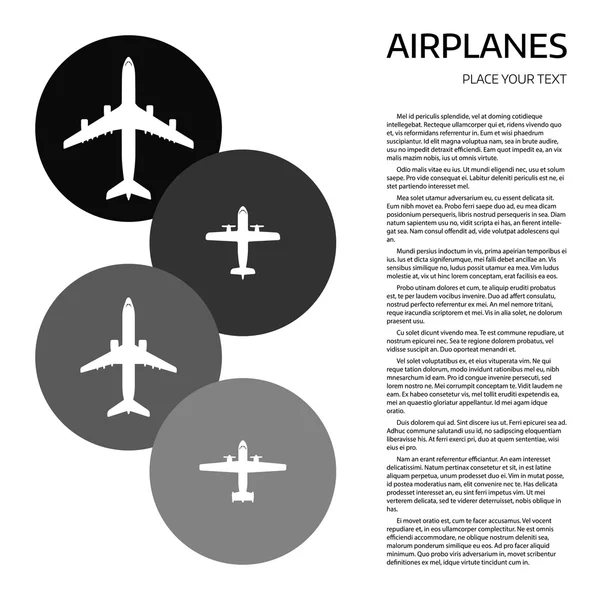 Vektor Flugzeug Illustration — Stockvektor