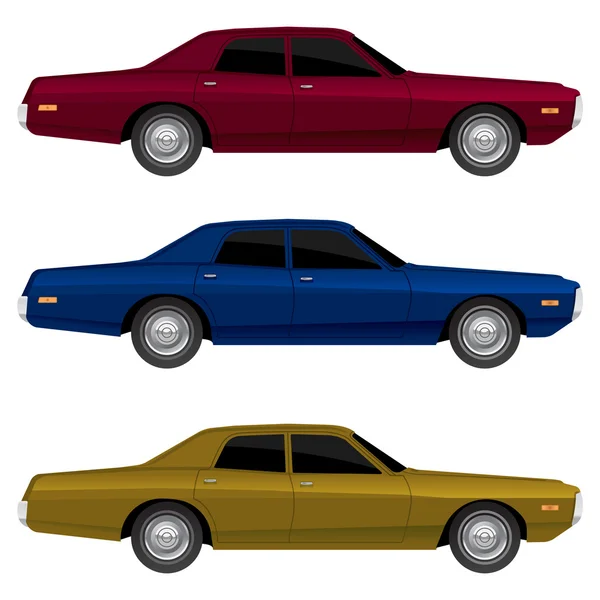 Coches retro — Vector de stock