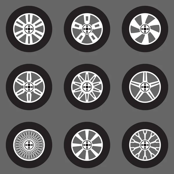 Icono de ruedas — Vector de stock