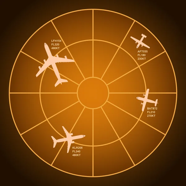 Radar aérien — Image vectorielle