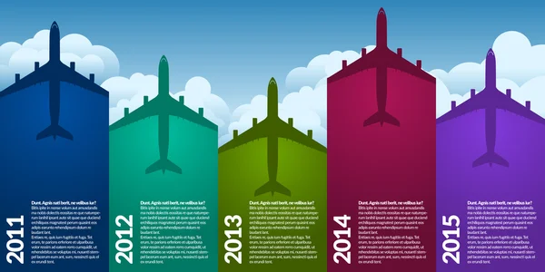Presentazione degli aerei — Vettoriale Stock
