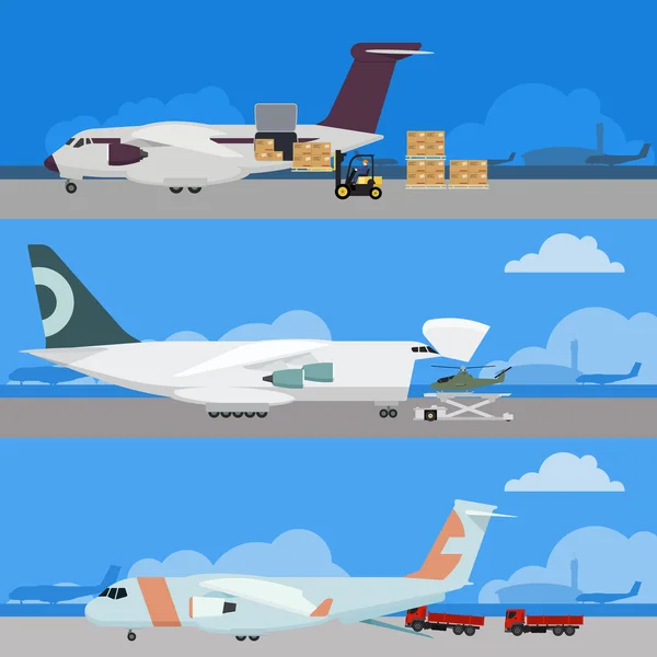 Cargo planes — Stock Vector