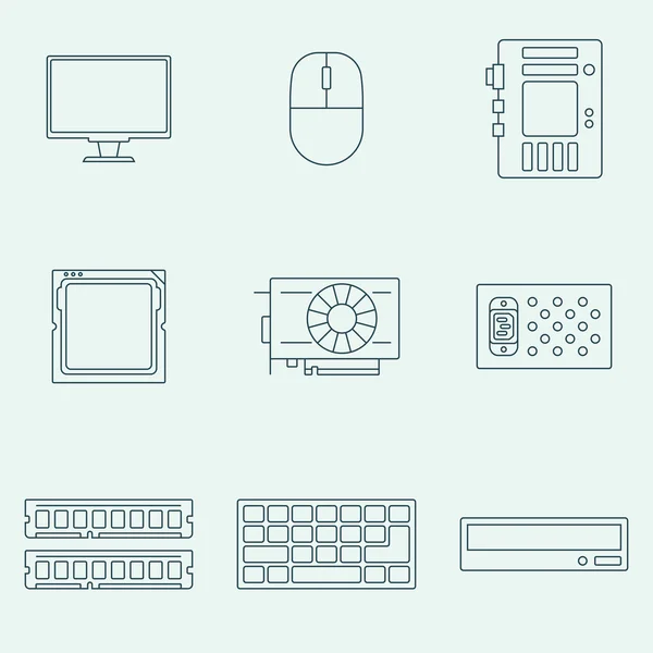 Computer icons — Stock Vector
