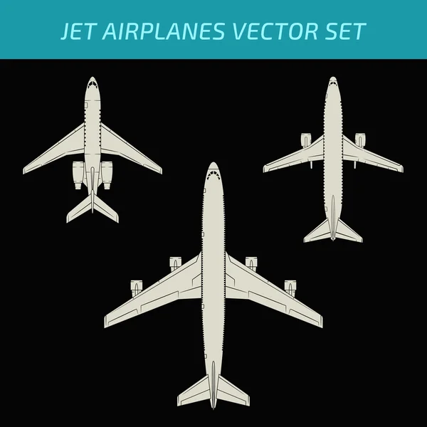 Sammlung von Vektorflugzeugen — Stockvektor