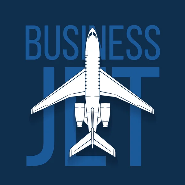 Vektor-Business-Jet — Stockvektor