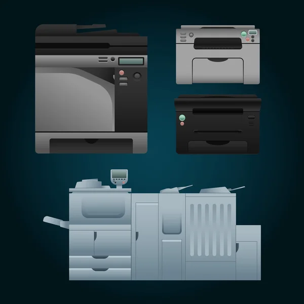Set stampante digitale — Vettoriale Stock