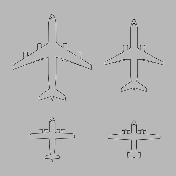 Vektor flygplan ikonen — Stock vektor