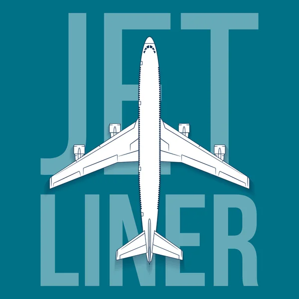 Vector jet trafikflygplan — Stock vektor