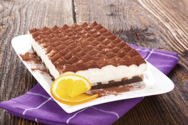 Heerlijke tiramisu dessert. — Stockfoto