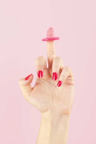 Middle finger for STDs. — Stock Photo, Image