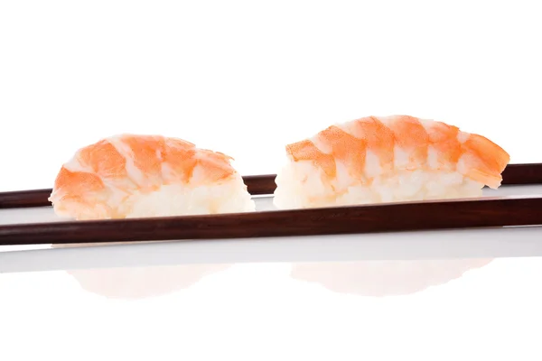 Nigiri sushi with shrimp. — Stock Photo, Image