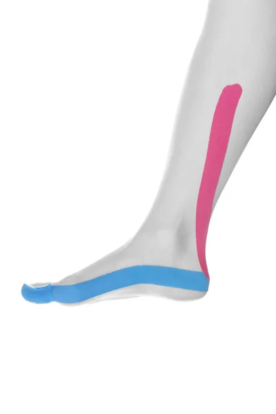 Terápiás szalag női láb. — Stock Fotó