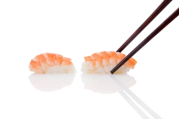 Nigiri sushi with shrimp. — Stock Photo, Image