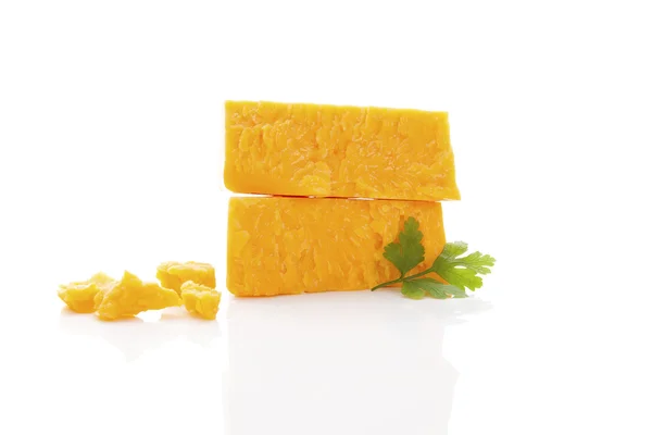 Köstlicher Cheddar-Käse. — Stockfoto