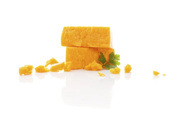 Delicious cheddar cheese. — Stock Photo, Image