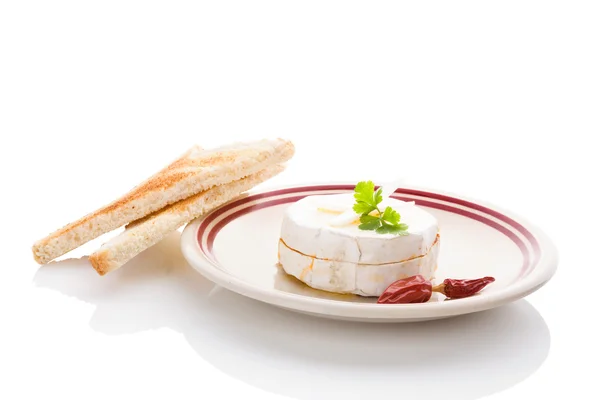 Delicious marinated camembert. — Stock Photo, Image