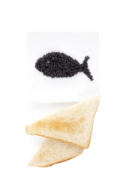 Delicious black caviar. — Stock Photo, Image