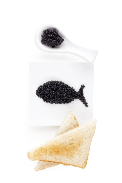 Delicious black caviar. — Stock Photo, Image